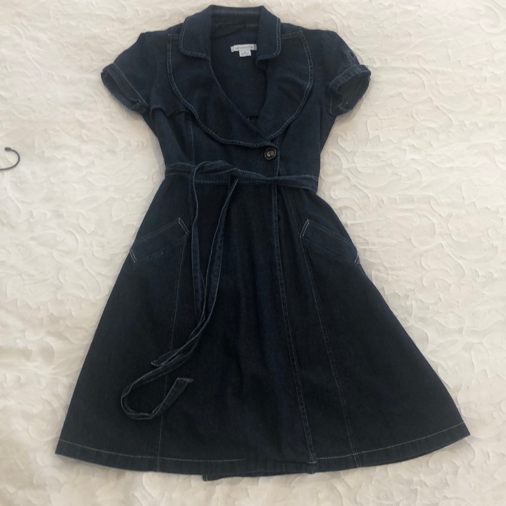 Liz Claiborne denim wrap dress